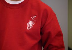 red FLI logo sweatshirt