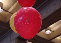 photo of balloons with the pi symbol