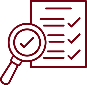 checklist and magnifying glass icon  for understanding the degree audit